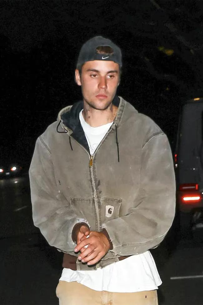 2000 Vintage Carhartt "Justin Bieber" Moss Green Faded Active Jacket (L)
