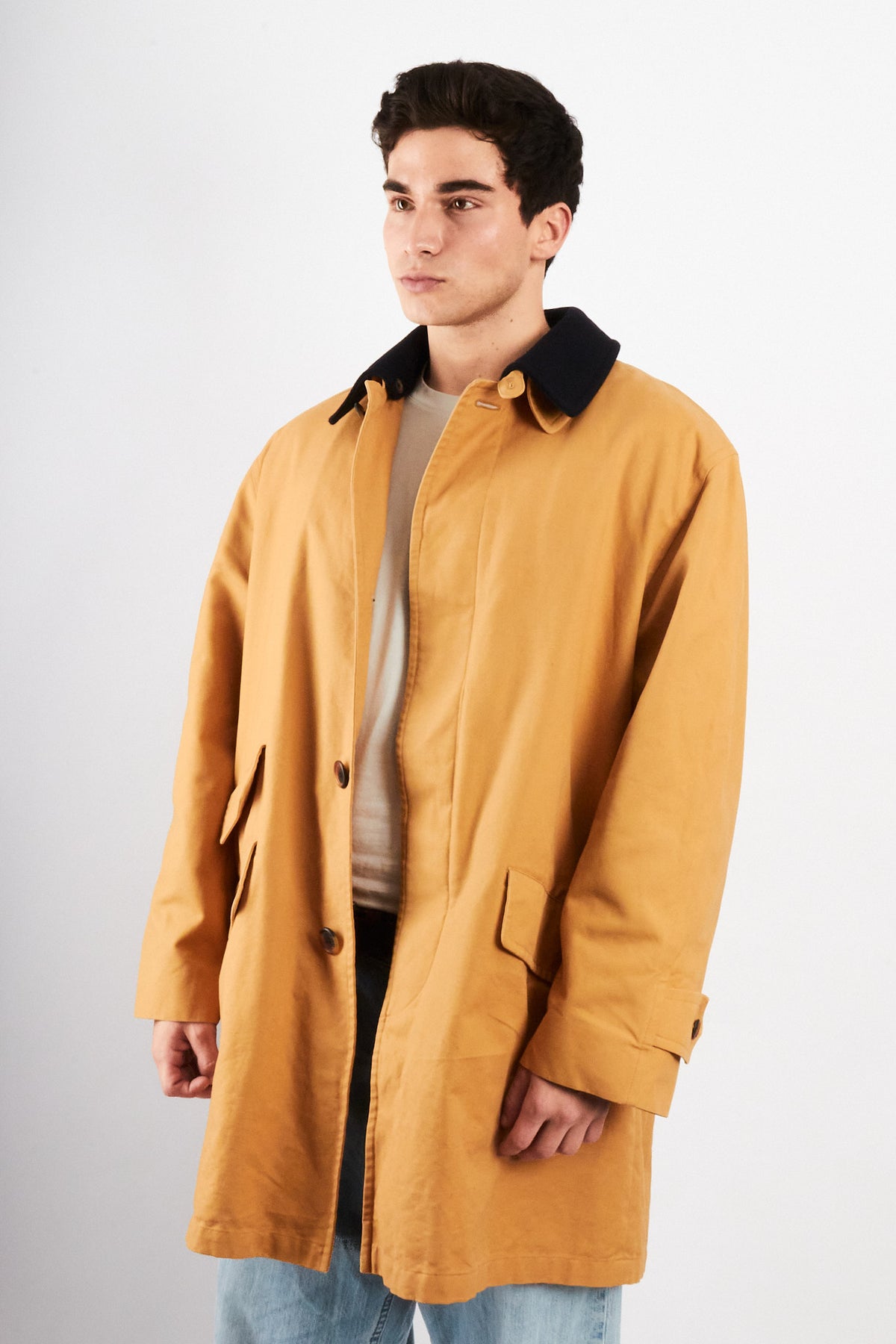 2000 Vintage Nautica Camel Trench Coat (L/XL)