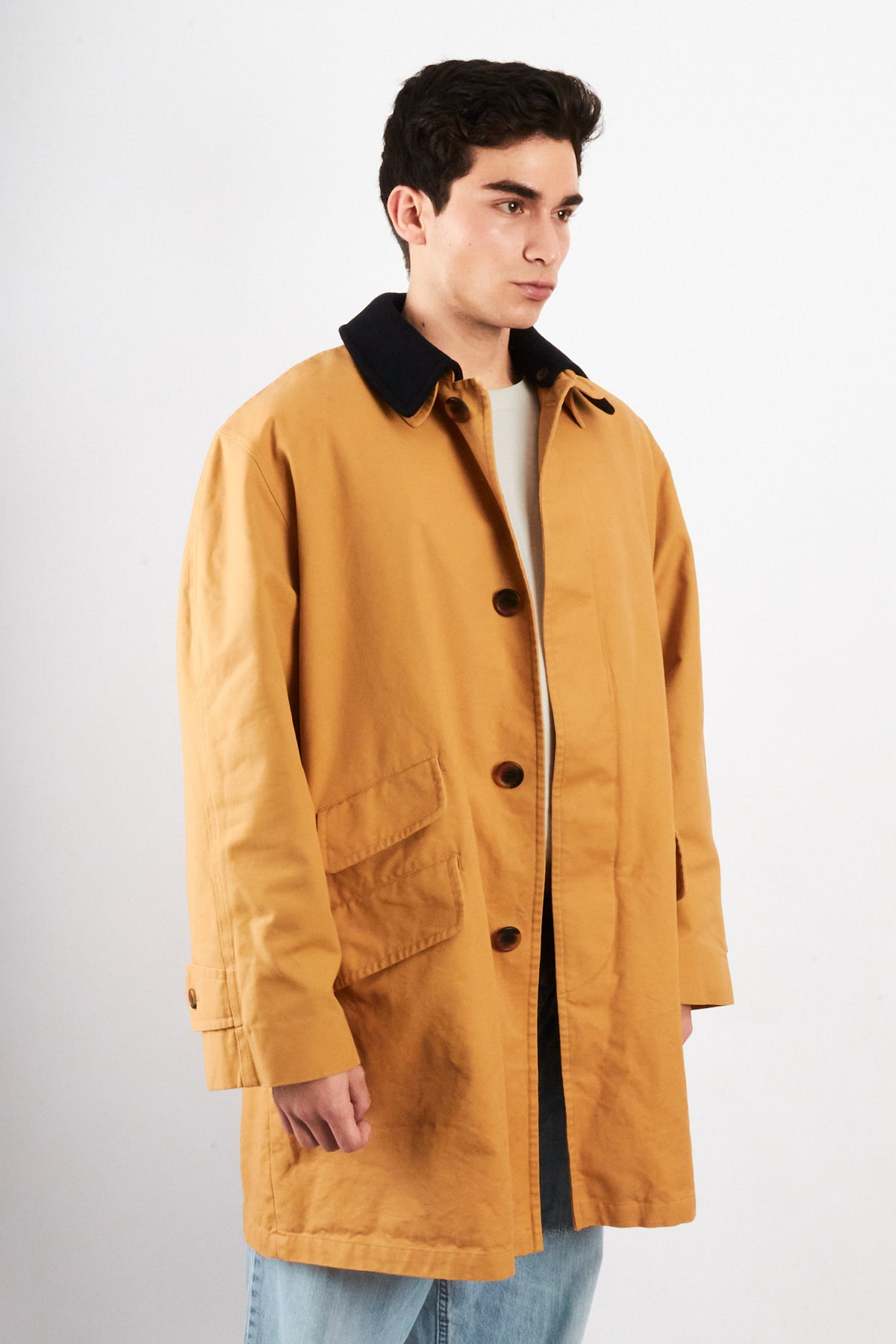 2000 Vintage Nautica Camel Trench Coat (L/XL)
