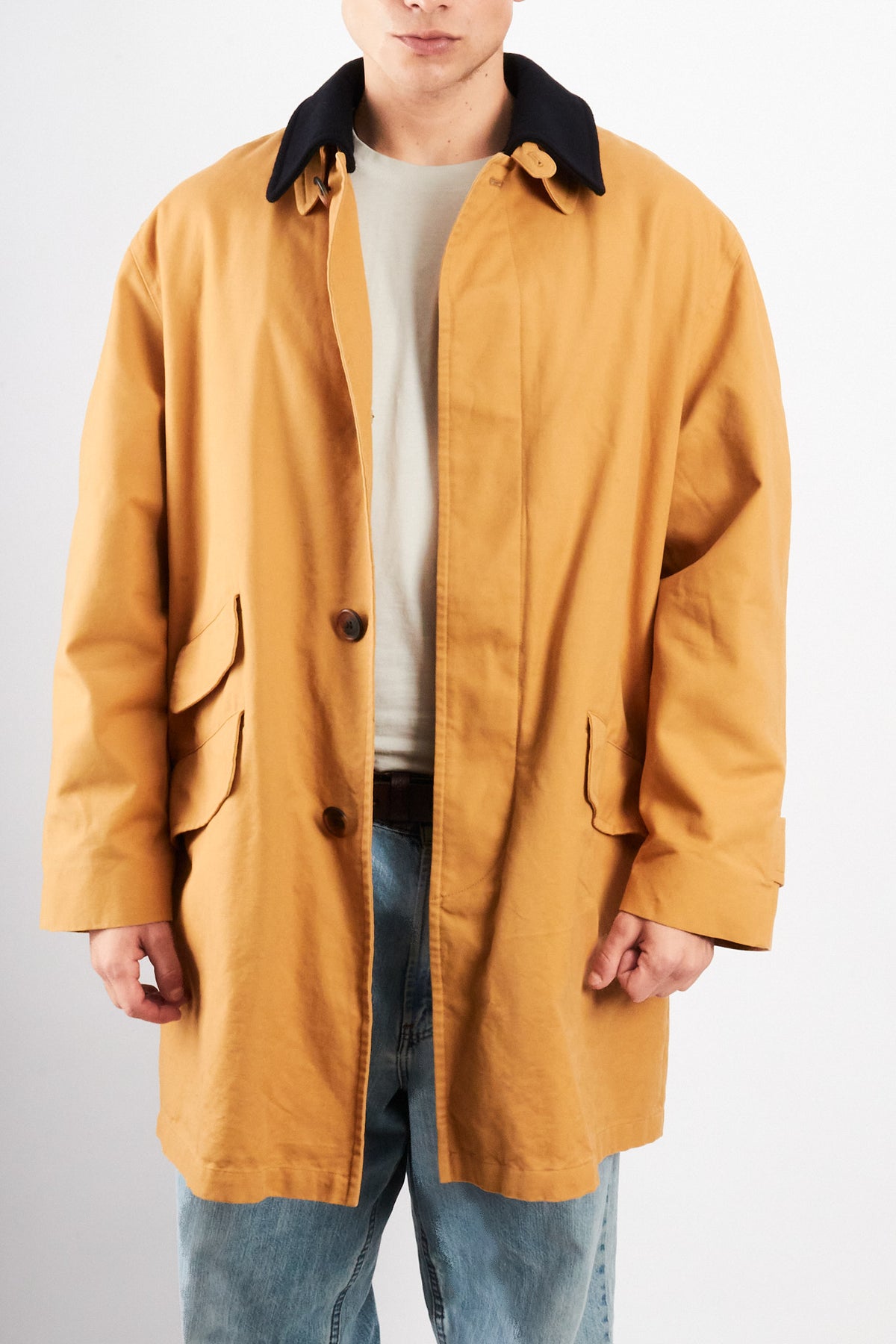 2000 Vintage Nautica Camel Trench Coat (L/XL)