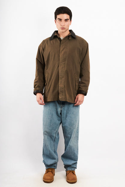 2000 Vintage Timberland Leather Collar Coat (M/L)