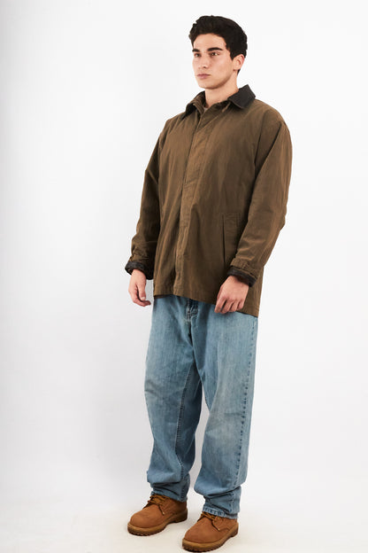 2000 Vintage Timberland Leather Collar Coat (M/L)