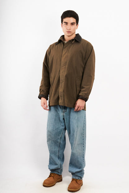 2000 Vintage Timberland Leather Collar Coat (M/L)