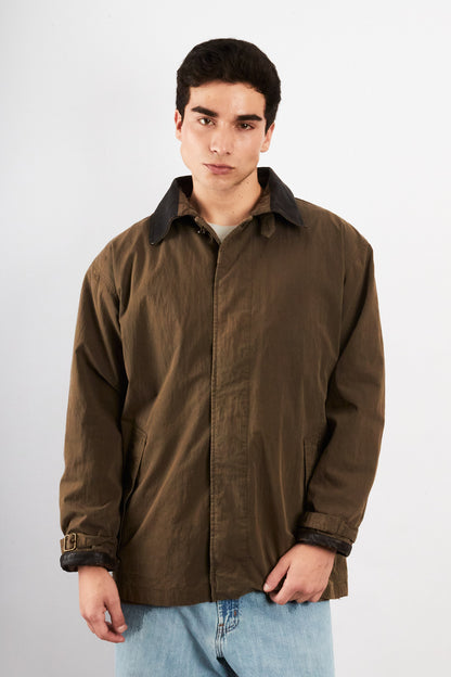2000 Vintage Timberland Leather Collar Coat (M/L)