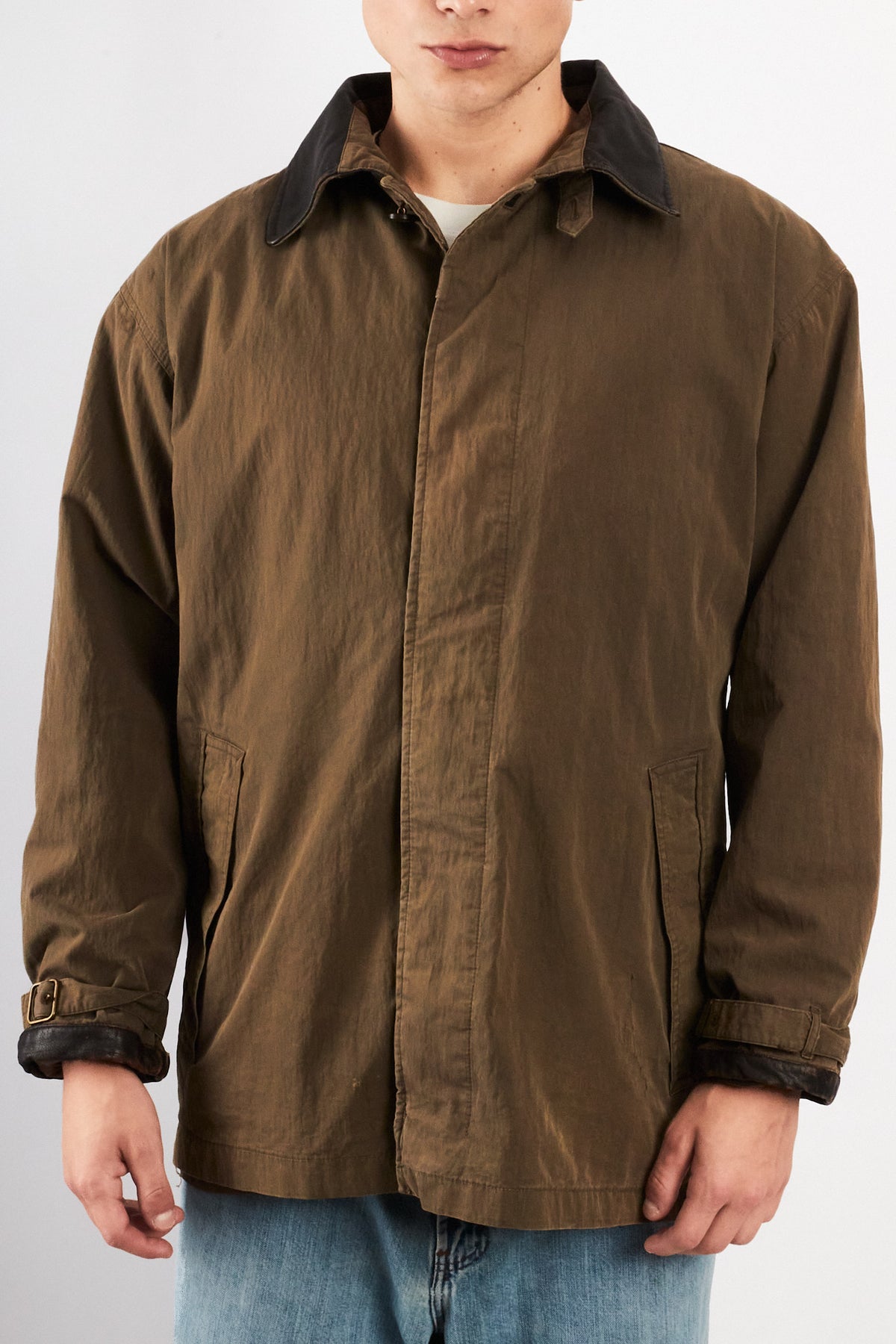 2000 Vintage Timberland Leather Collar Coat (M/L)