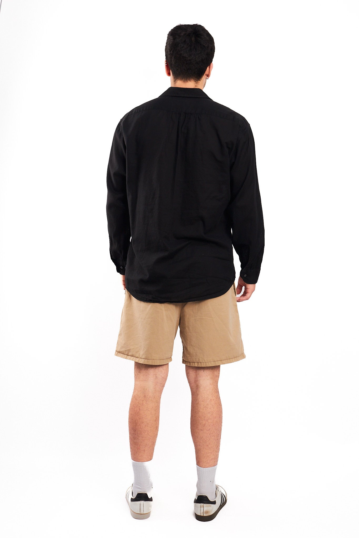 2000 Calvin Klein Black Linen Shirt (M)