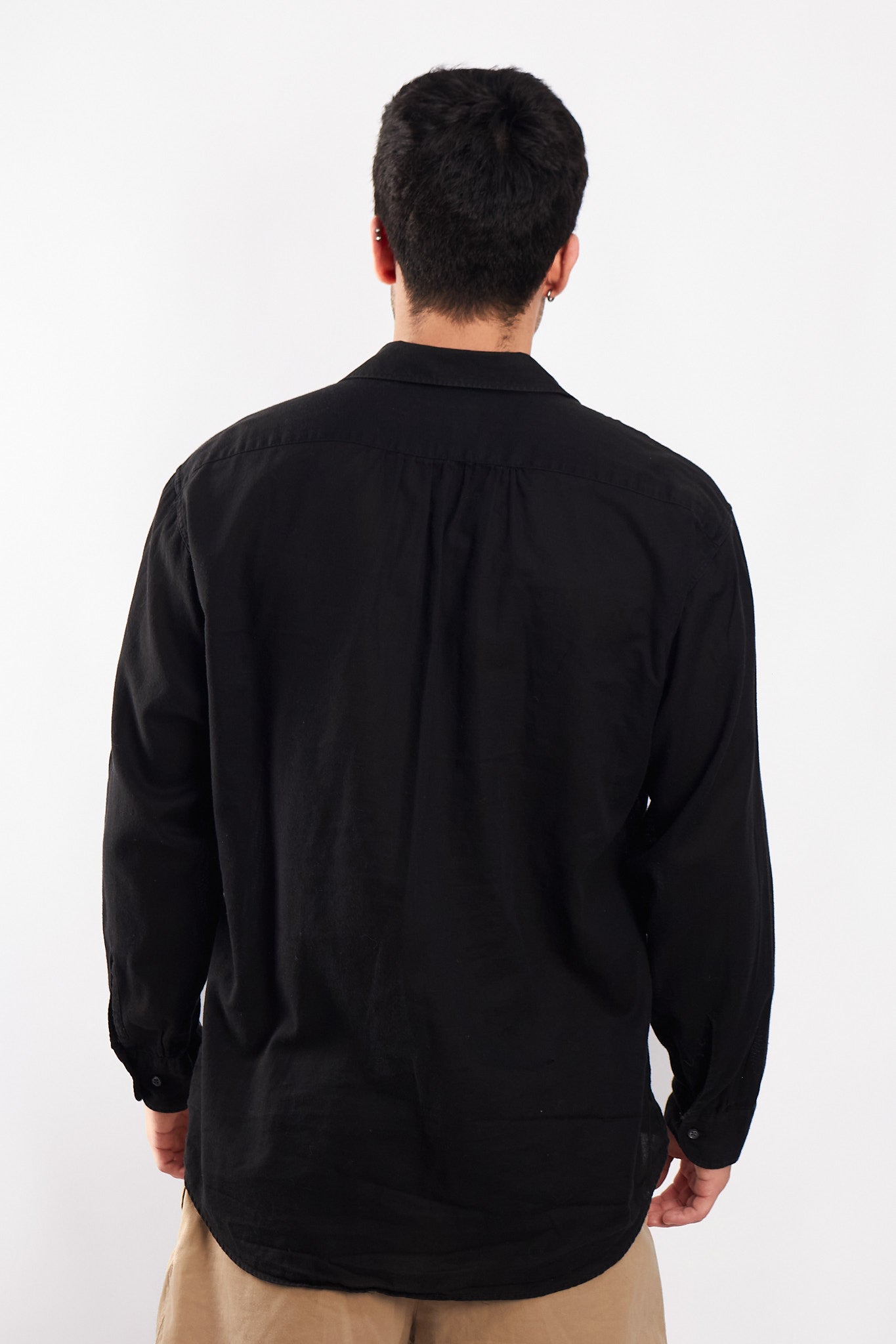 2000 Calvin Klein Black Linen Shirt (M)