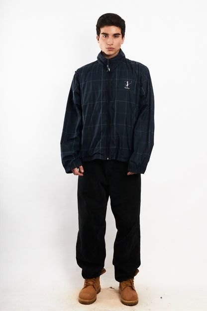 2000 Vintage Nautica Golf Navy Plaid Windbreaker (M/L)