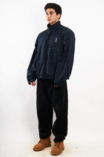 2000 Vintage Nautica Golf Navy Plaid Windbreaker (M/L)