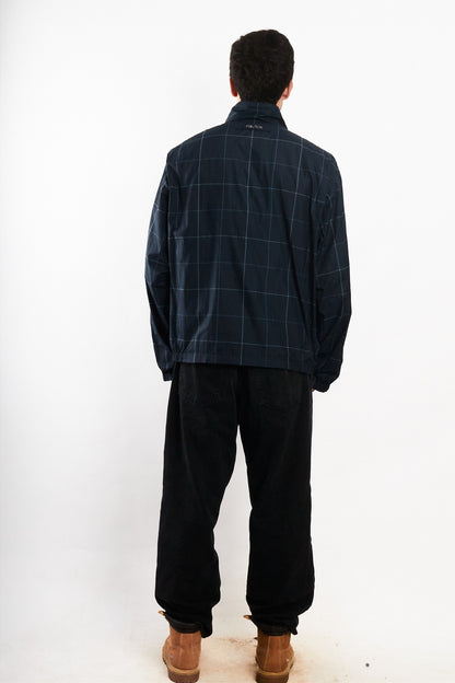 2000 Vintage Nautica Golf Navy Plaid Windbreaker (M/L)