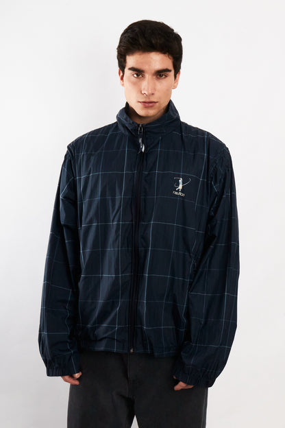 2000 Vintage Nautica Golf Navy Plaid Windbreaker (M/L)