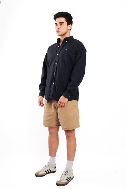 2000 Lacoste Black Plaid Shirt (M/L)