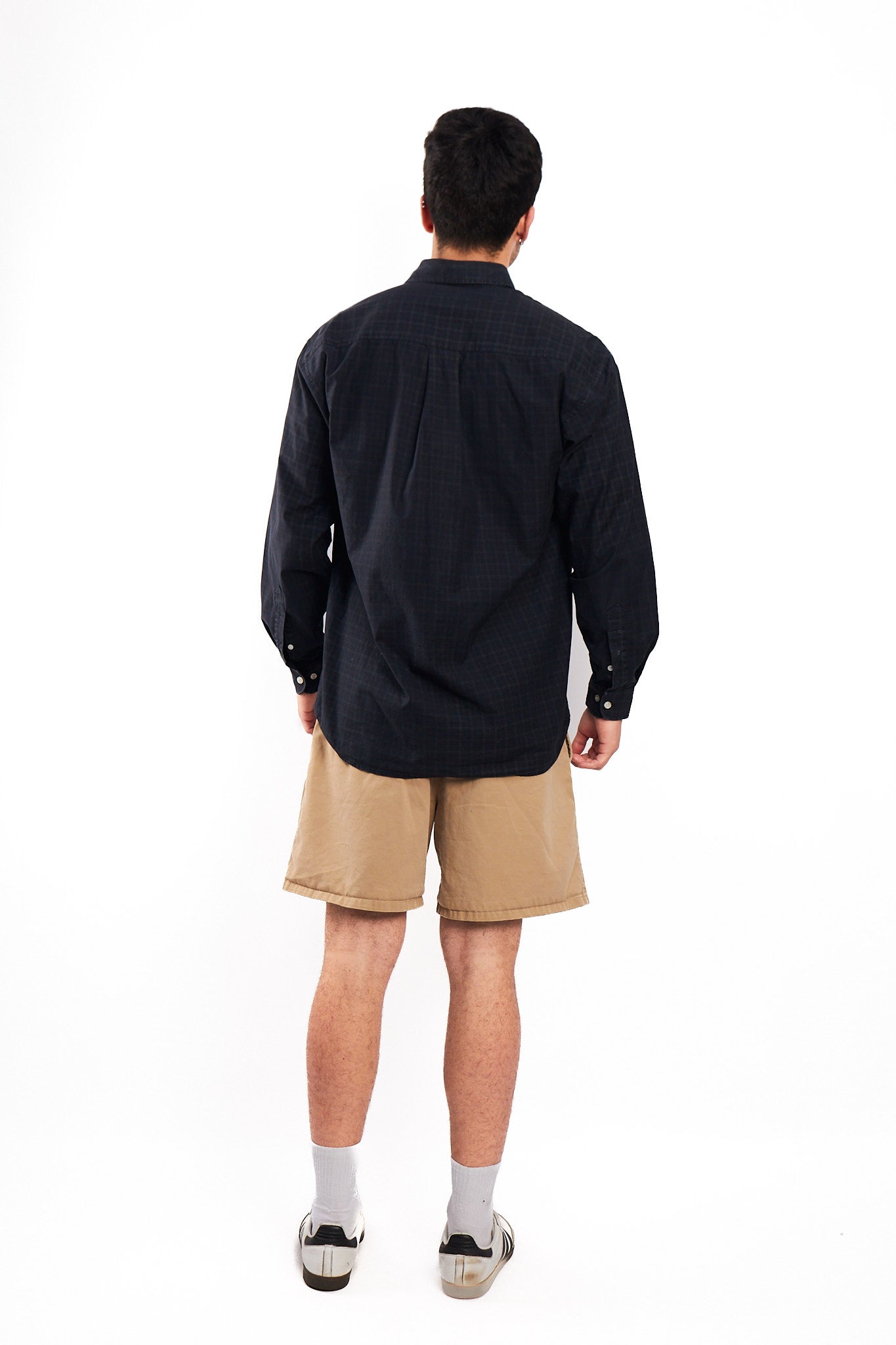 2000 Lacoste Black Plaid Shirt (M/L)