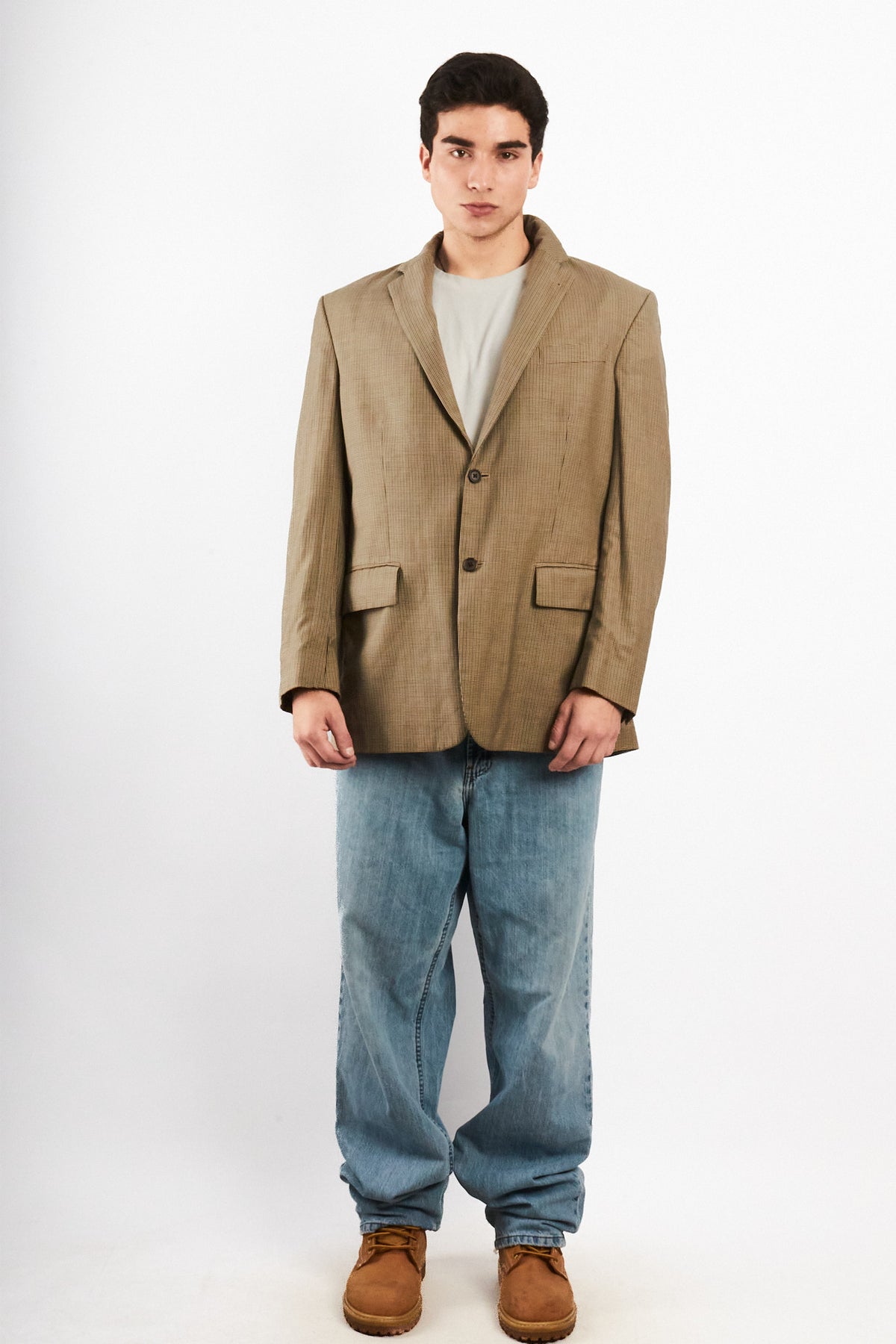 2000 Vintage Nautica Plaid Blazer (L/XL)