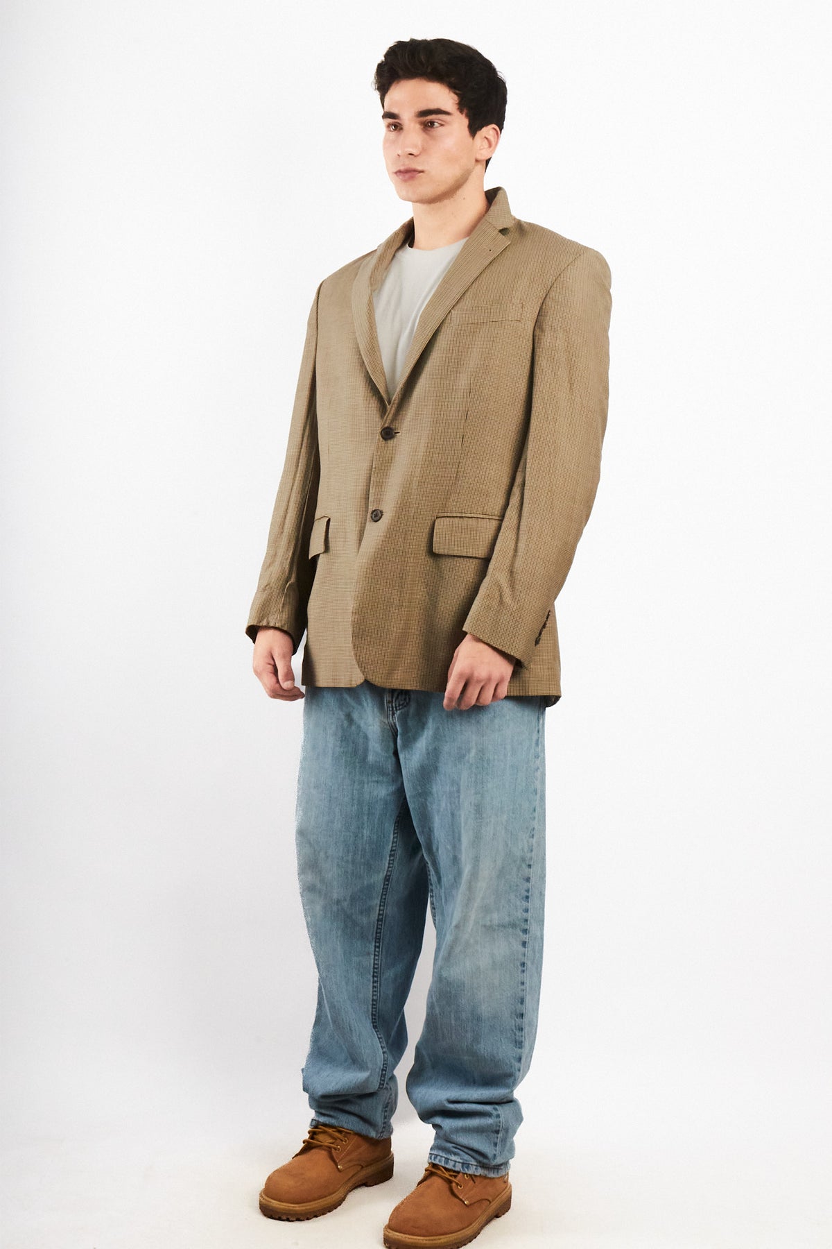 2000 Vintage Nautica Plaid Blazer (L/XL)