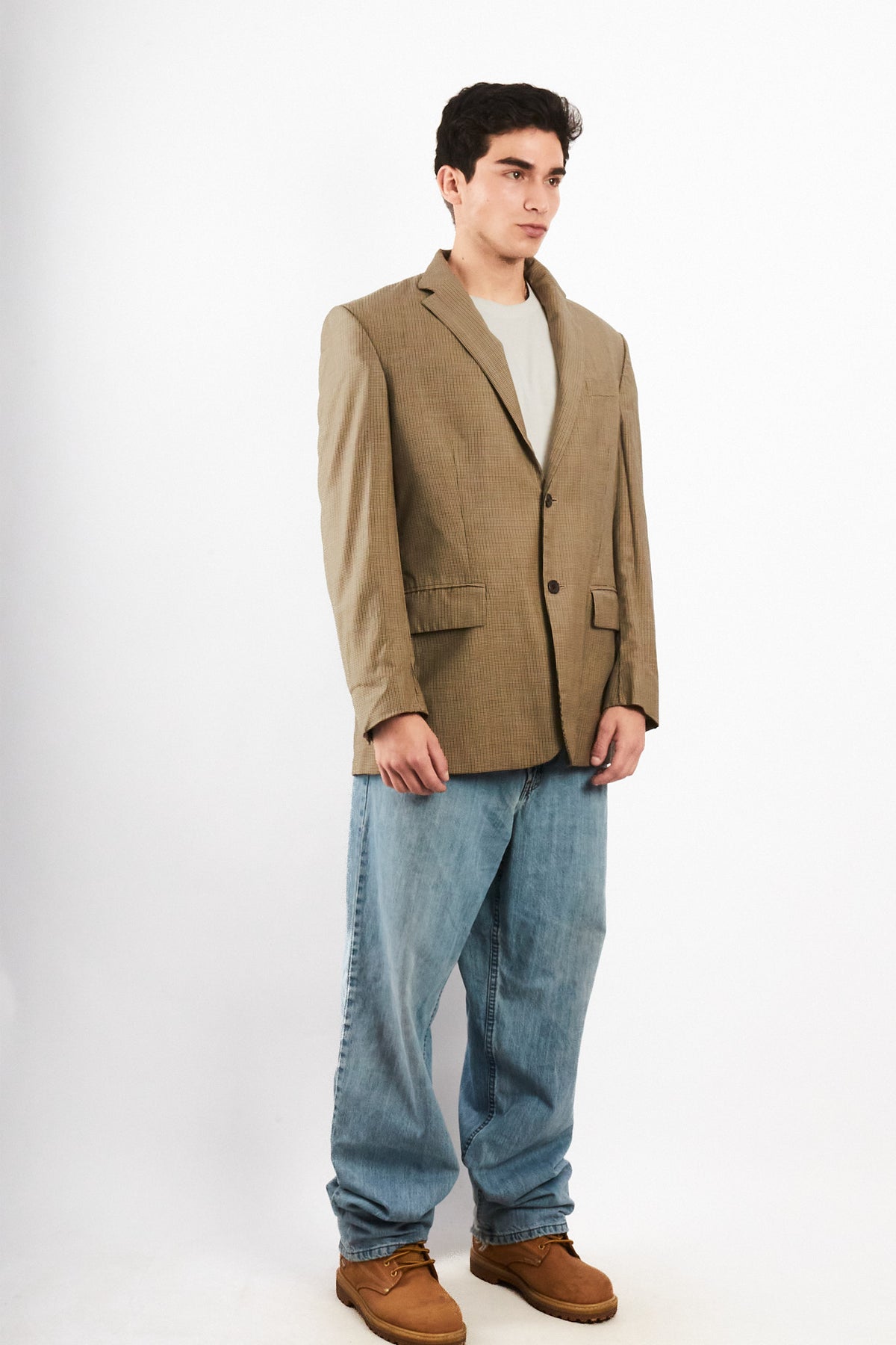 2000 Vintage Nautica Plaid Blazer (L/XL)