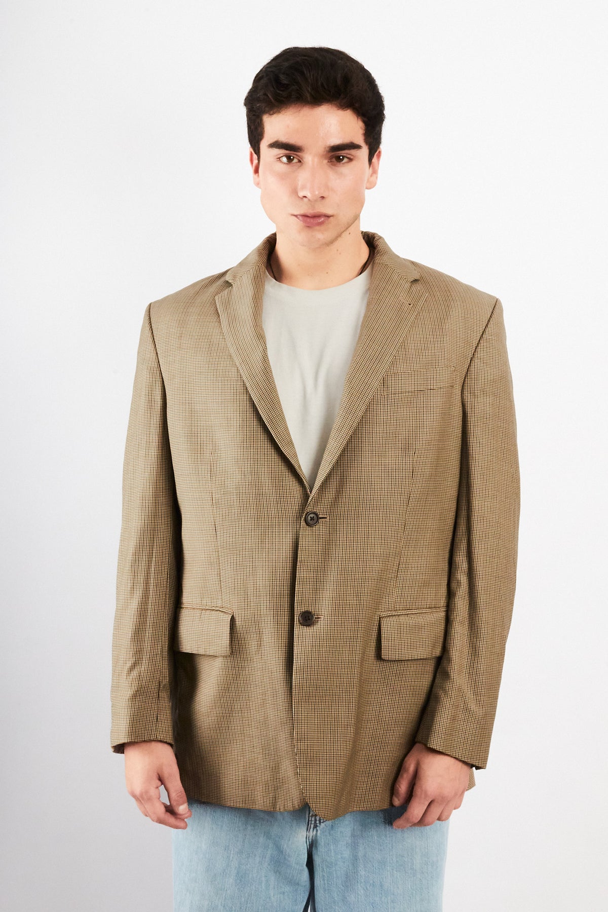 2000 Vintage Nautica Plaid Blazer (L/XL)