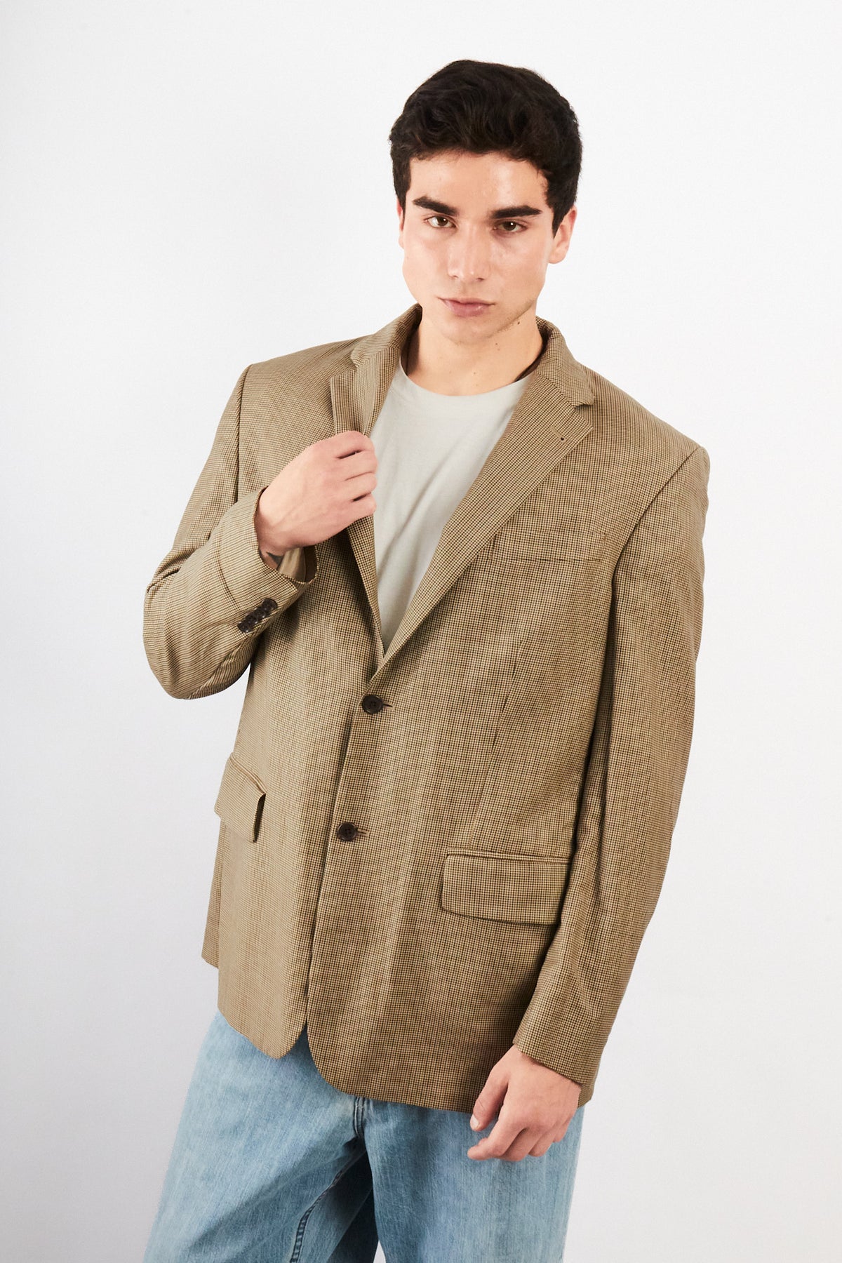 2000 Vintage Nautica Plaid Blazer (L/XL)