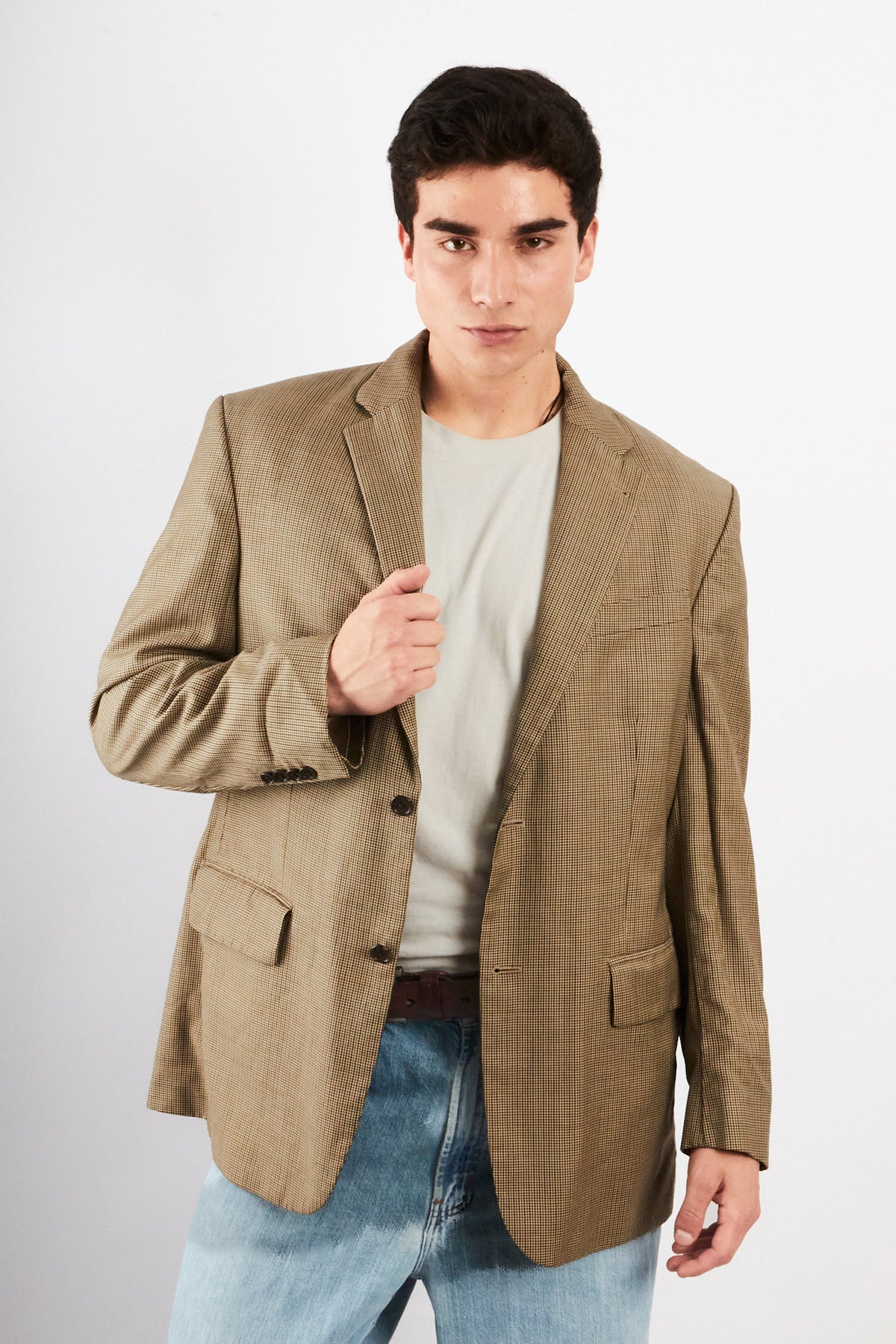 2000 Vintage Nautica Plaid Blazer (L/XL)