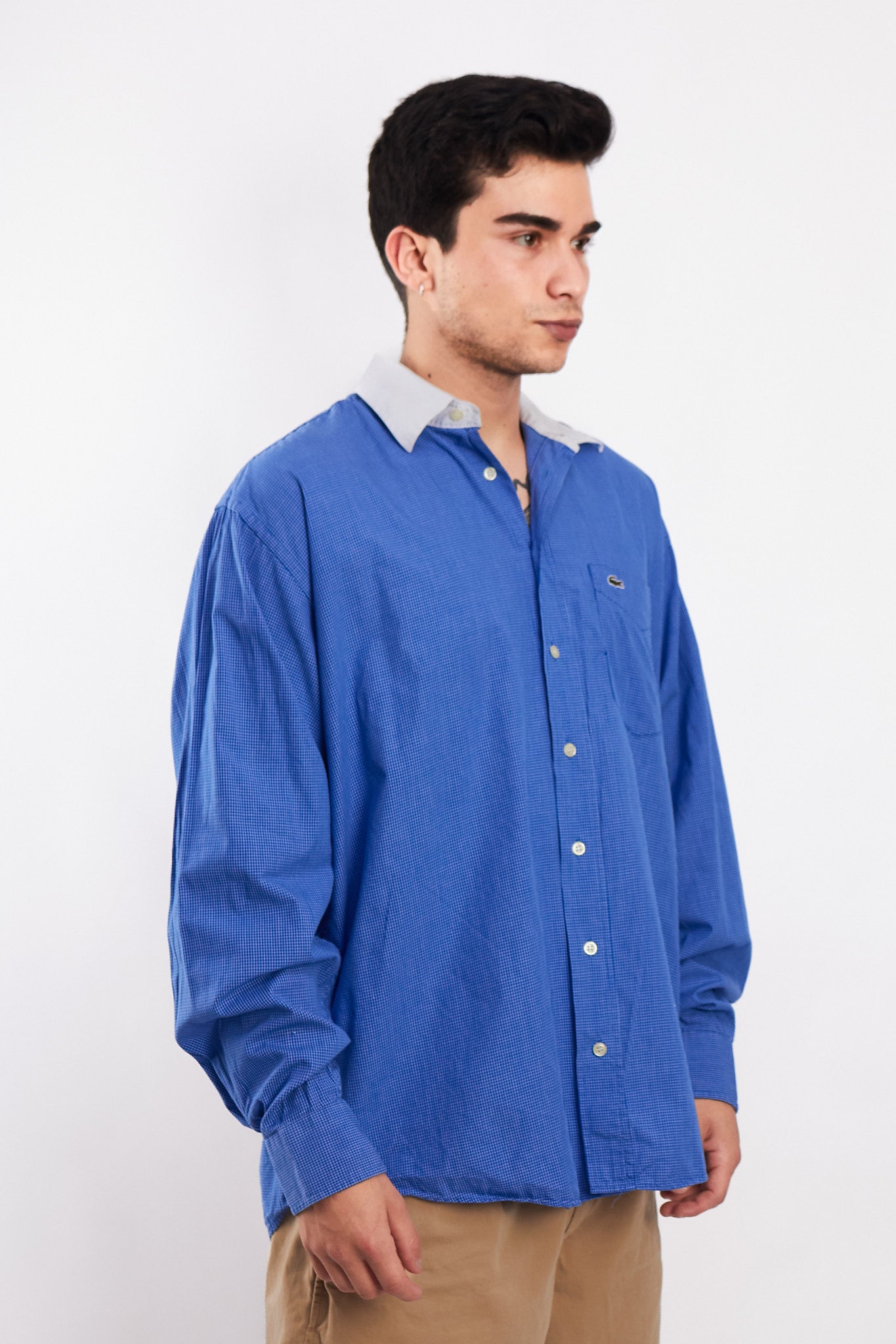 1990 Vintage Lacoste Plaid Shirt (L/XL)