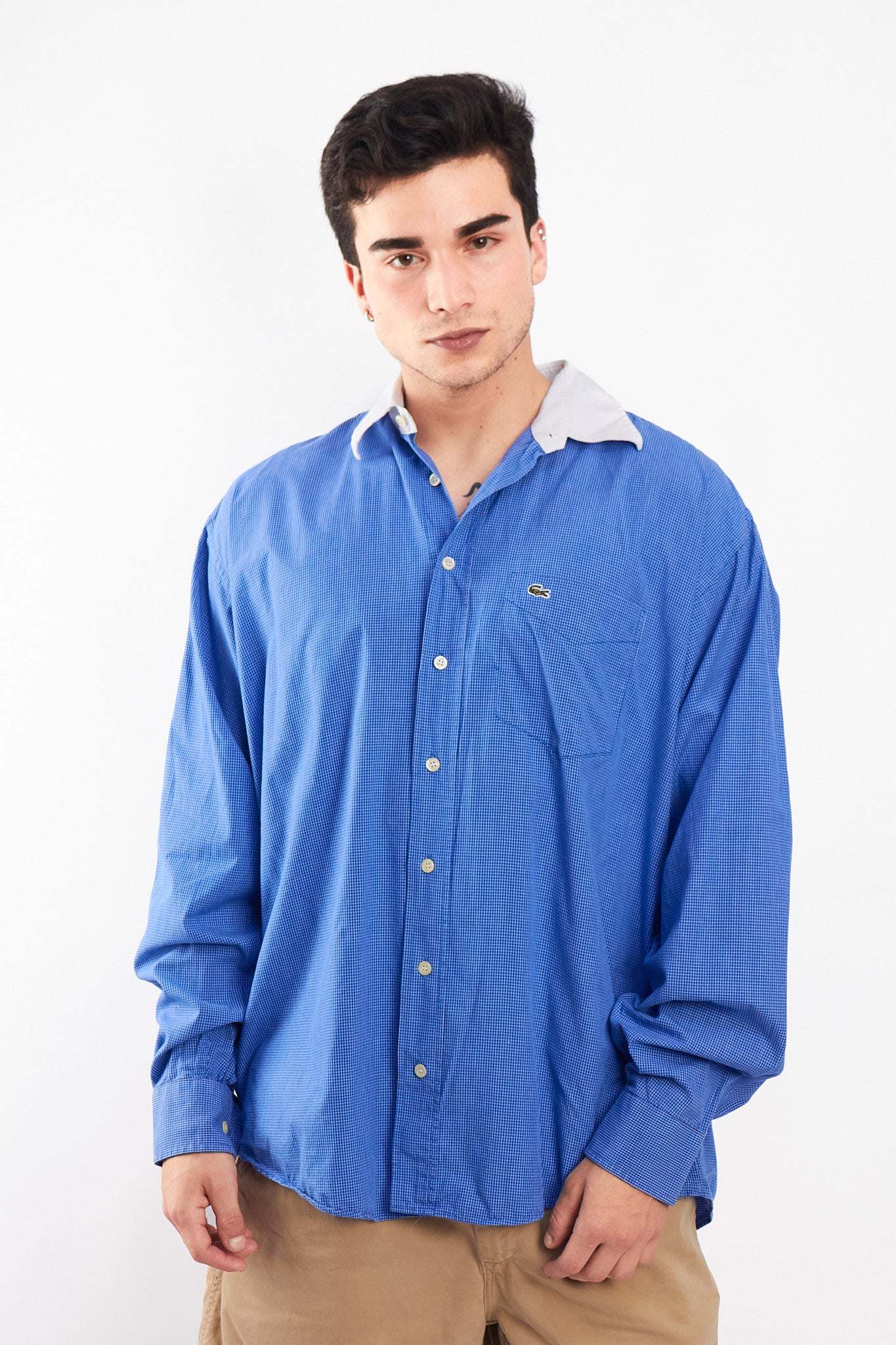 1990 Vintage Lacoste Plaid Shirt (L/XL)