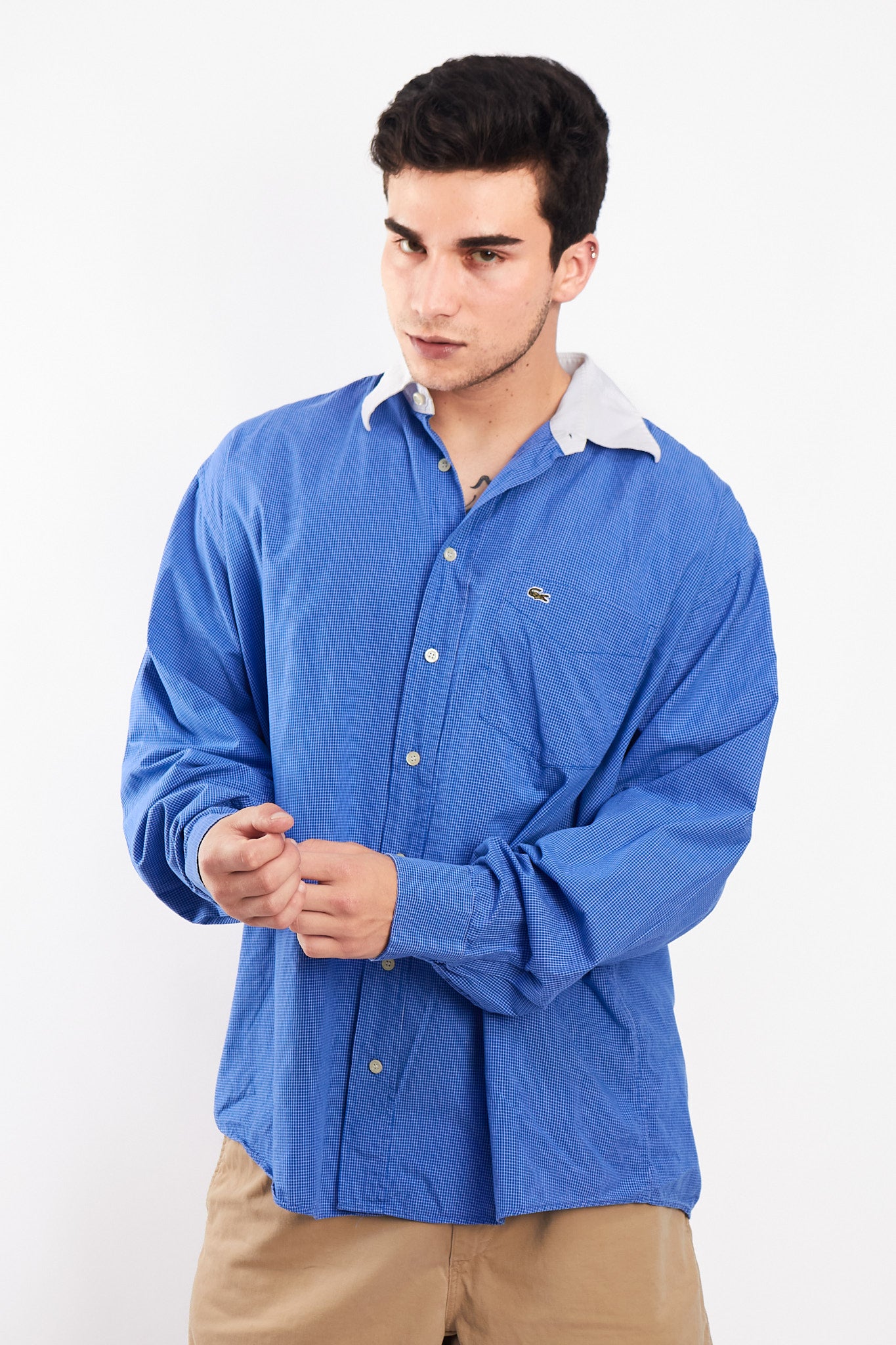 1990 Vintage Lacoste Plaid Shirt (L/XL)