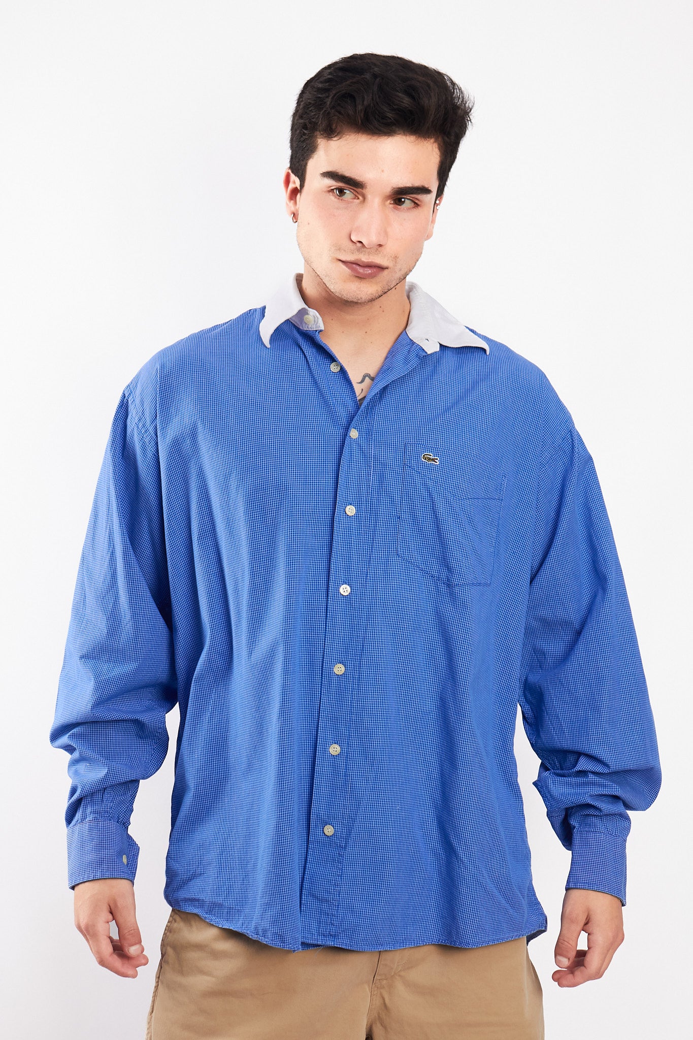 1990 Vintage Lacoste Plaid Shirt (L/XL)