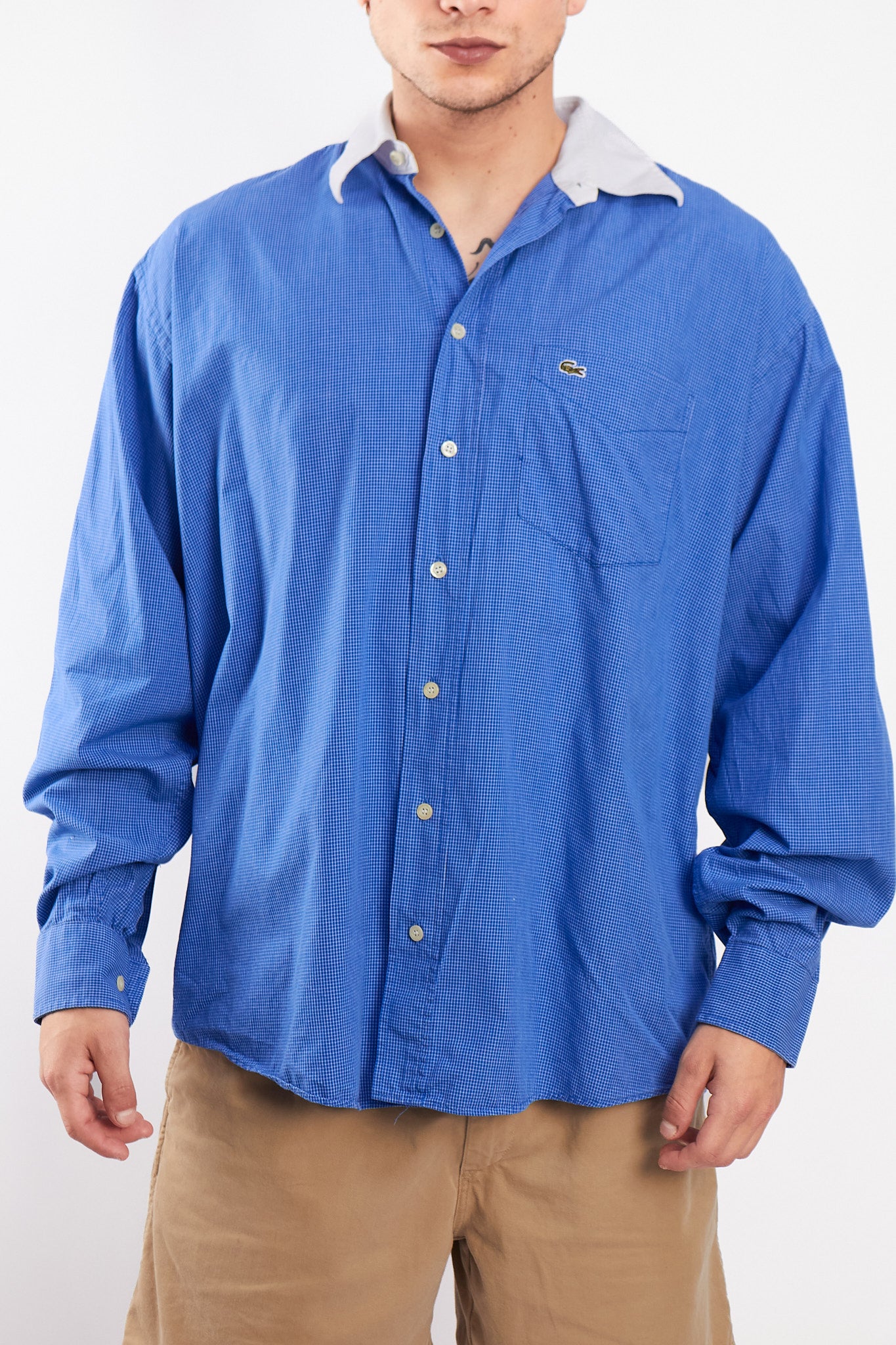 1990 Vintage Lacoste Plaid Shirt (L/XL)