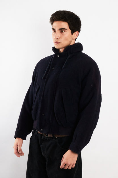 2000 Vintage Nautica Wool Bomber Jacket (M)