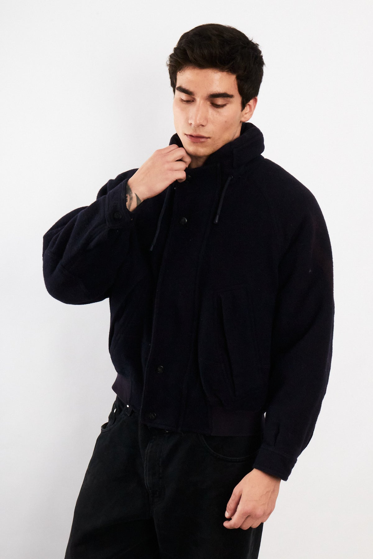 2000 Vintage Nautica Wool Bomber Jacket (M)