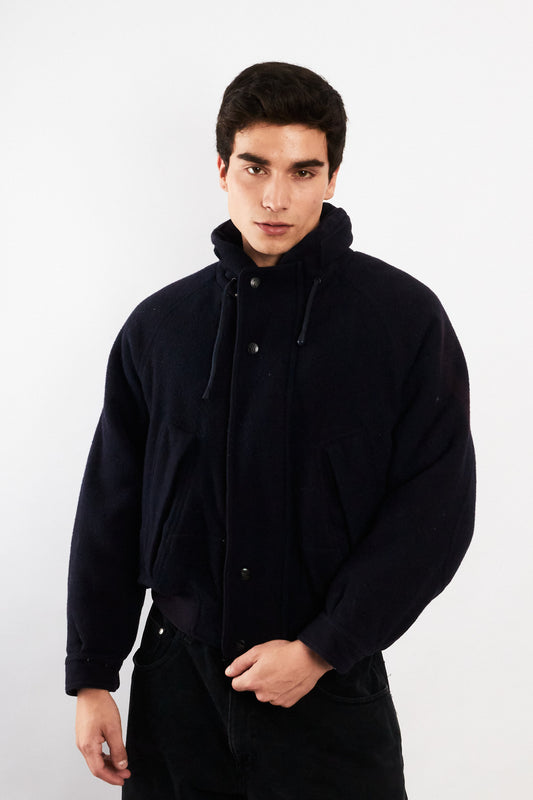 2000 Vintage Nautica Wool Bomber Jacket (M)