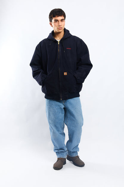 Vintage Carhartt J130 Navy Blue Duck Active Jacket (XL)