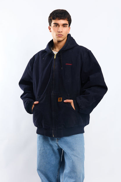 Vintage Carhartt J130 Navy Blue Duck Active Jacket (XL)