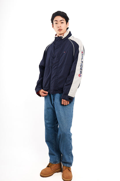 2002 Vintage Tommy Hilfiger Waterstop Spellout Reversible Jacket (M/L)