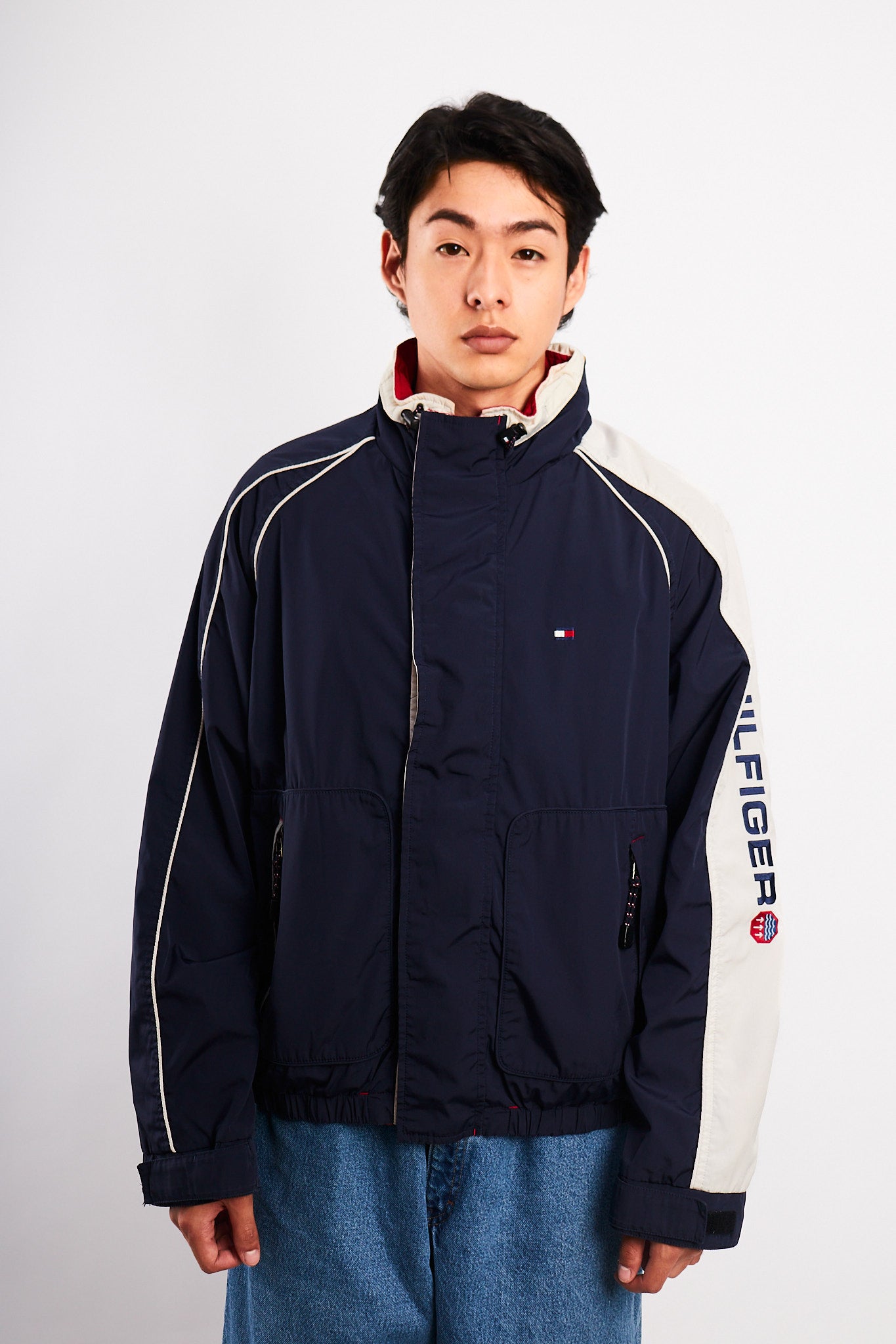 2002 Vintage Tommy Hilfiger Waterstop Spellout Reversible Jacket (M/L)