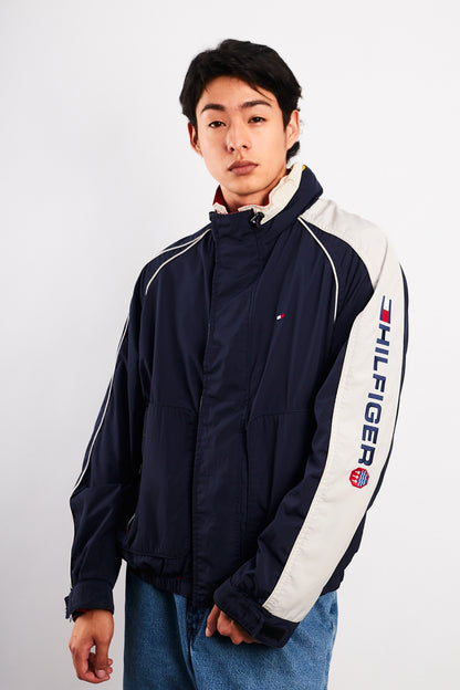 2002 Vintage Tommy Hilfiger Waterstop Spellout Reversible Jacket (M/L)
