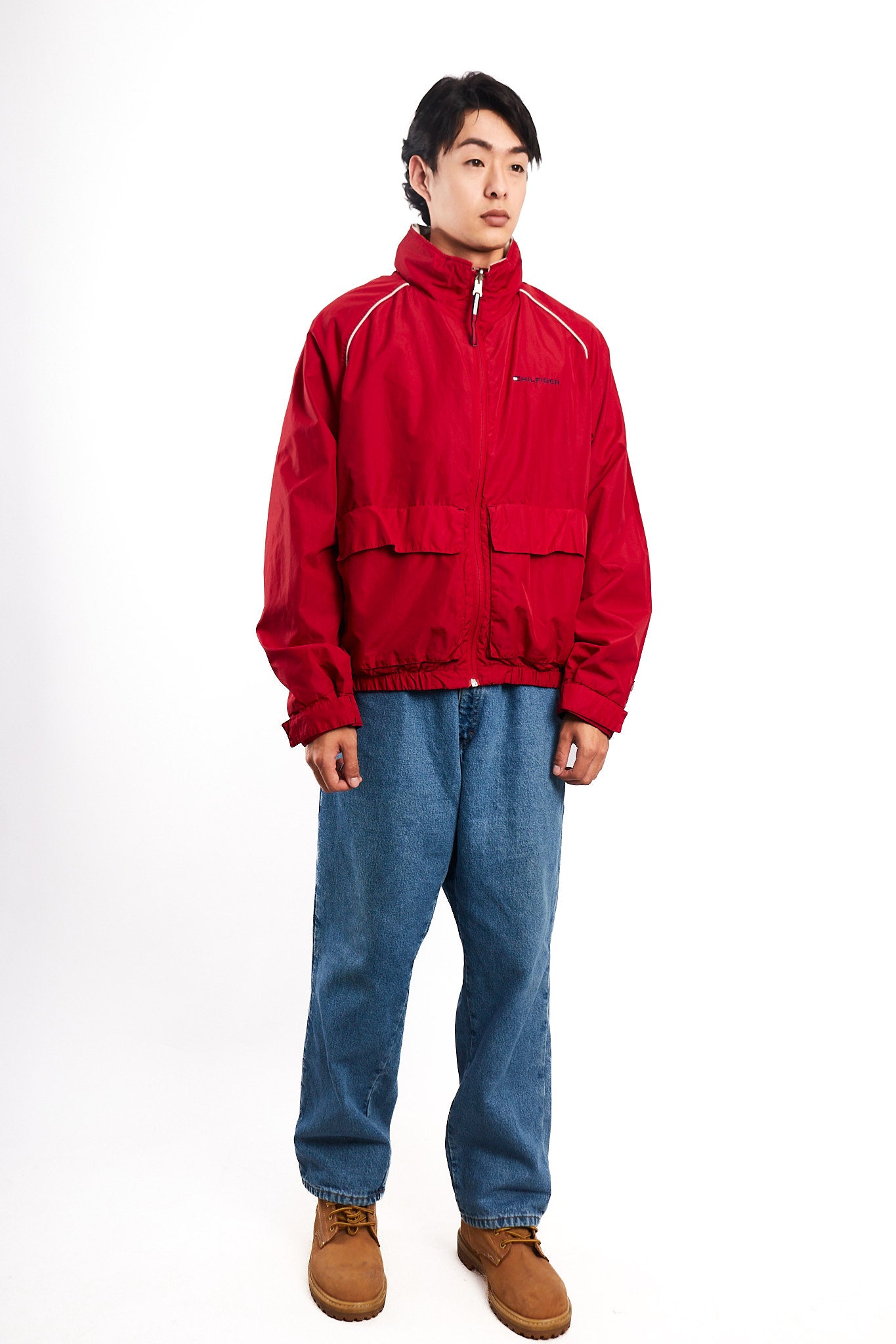 2002 Vintage Tommy Hilfiger Waterstop Spellout Reversible Jacket (M/L)