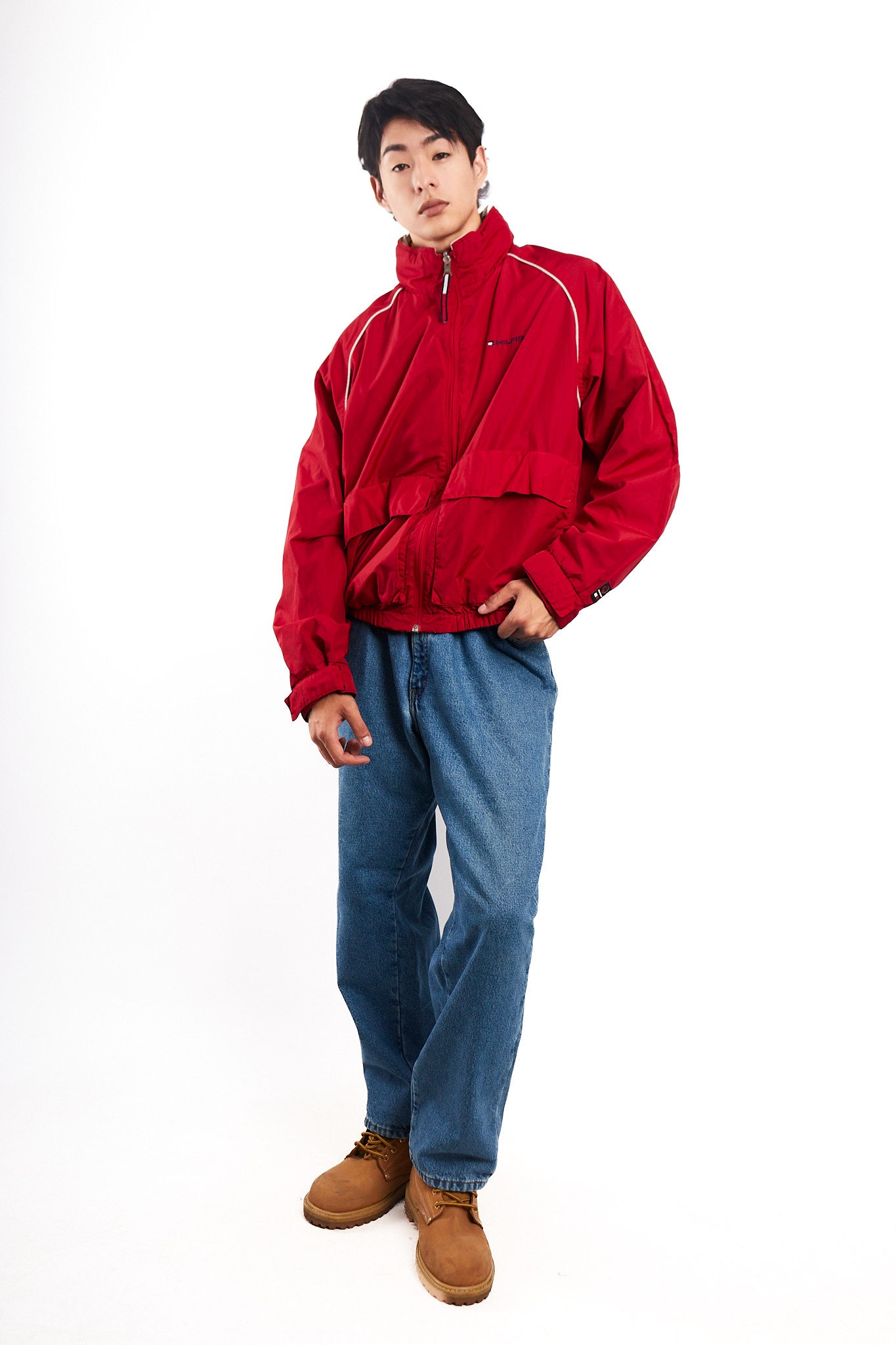 2002 Vintage Tommy Hilfiger Waterstop Spellout Reversible Jacket (M/L)
