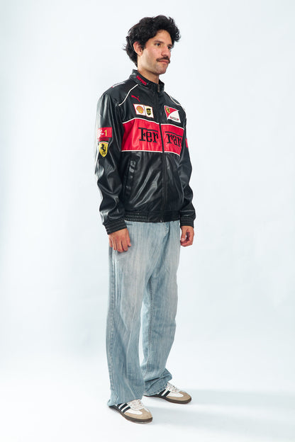 Ferrari Vegan Leather Racing Jacket