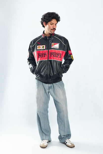 Ferrari Vegan Leather Racing Jacket