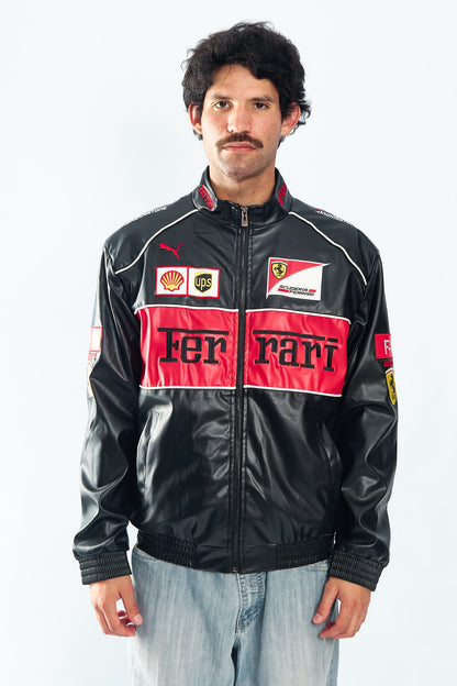 Ferrari Vegan Leather Racing Jacket