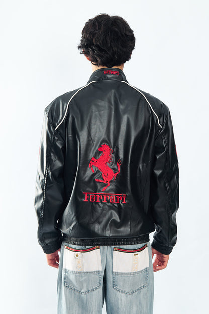 Ferrari Vegan Leather Racing Jacket