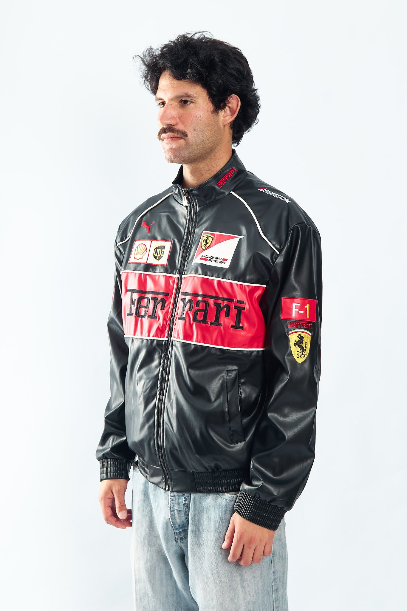 Ferrari Vegan Leather Racing Jacket