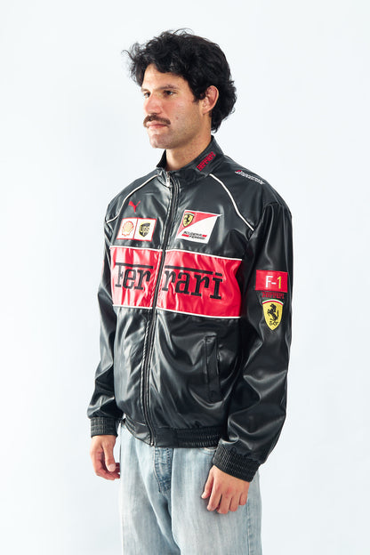 Ferrari Vegan Leather Racing Jacket