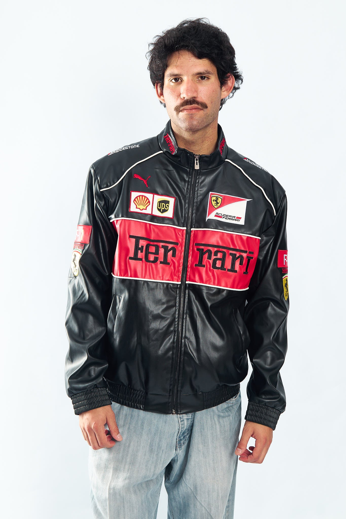 Ferrari Vegan Leather Racing Jacket