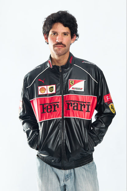 Ferrari Vegan Leather Racing Jacket