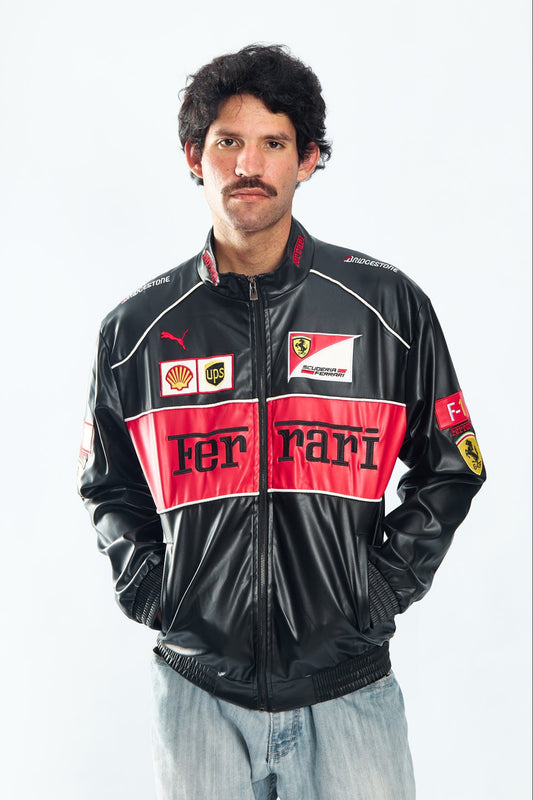 Ferrari Vegan Leather Racing Jacket