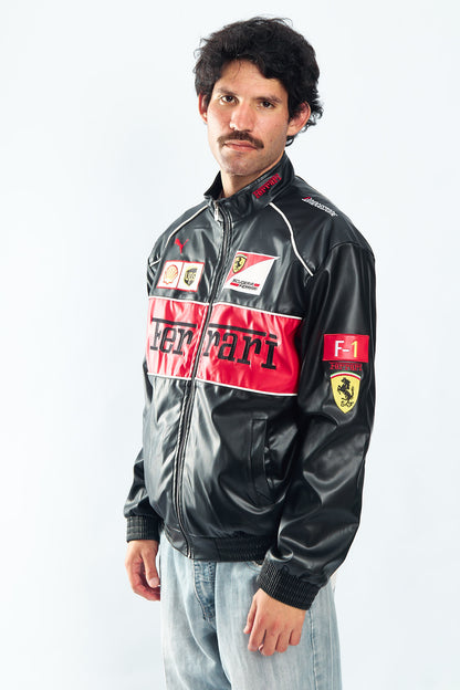 Ferrari Vegan Leather Racing Jacket