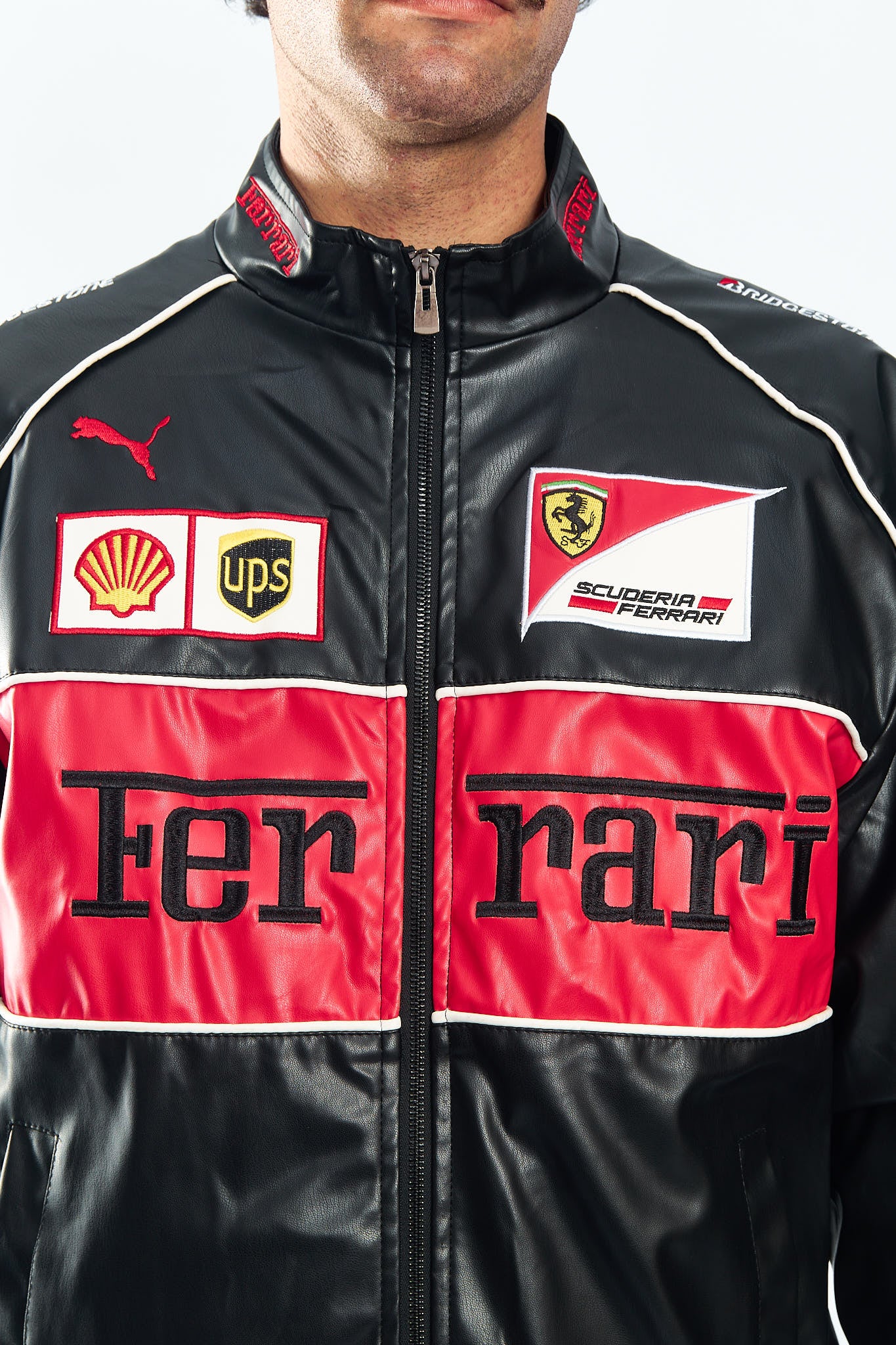 Ferrari Vegan Leather Racing Jacket