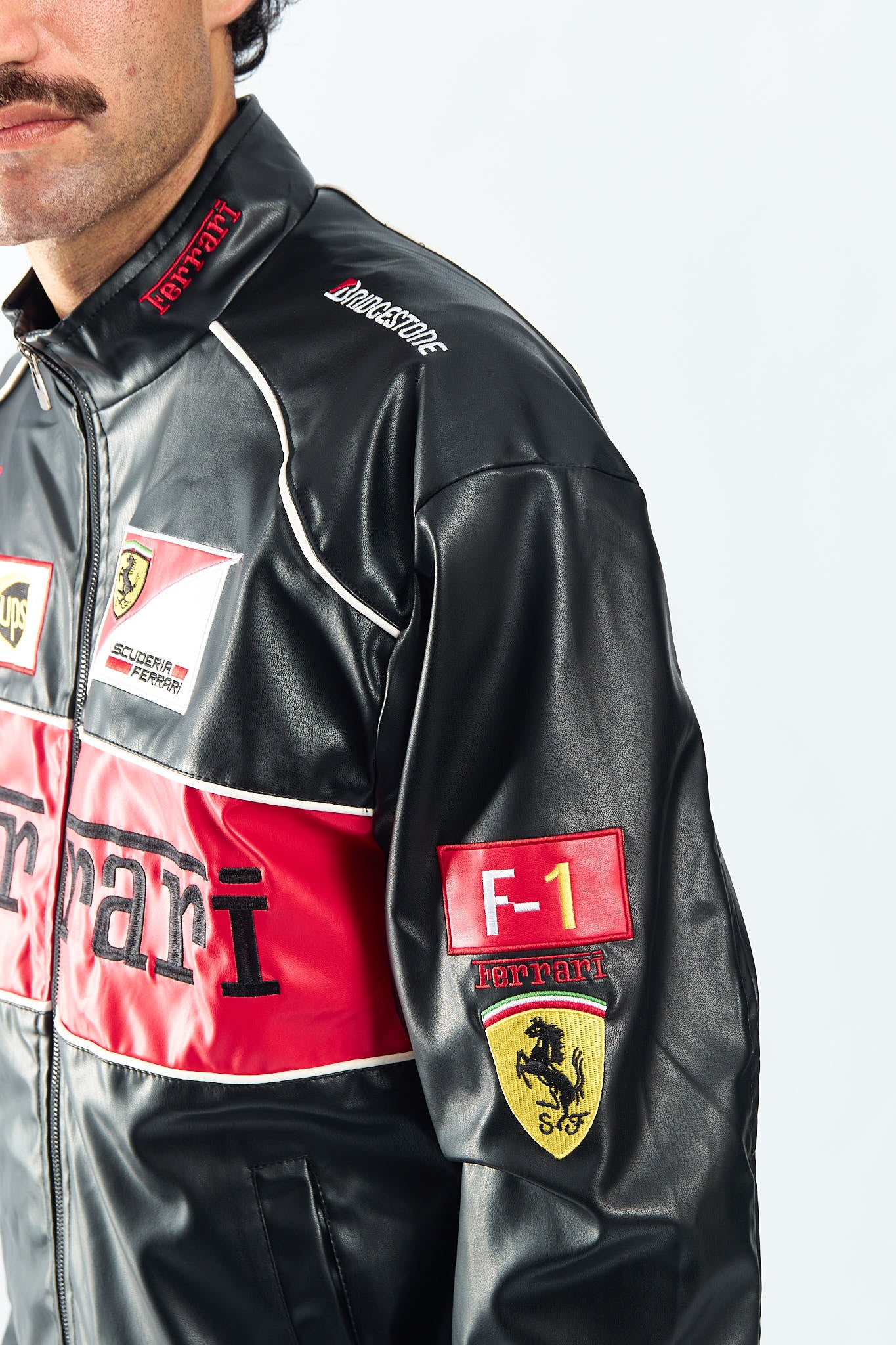 Ferrari Vegan Leather Racing Jacket